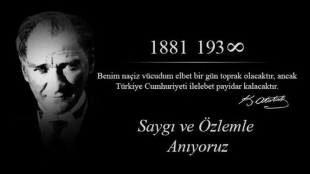 10 Kasım Mustafa Kemal ATATÜRK'ü Anma Programı